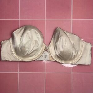 Victorias Secret BioFit Multi-Way Strapless Bra 36B Ivory Satin Underwire